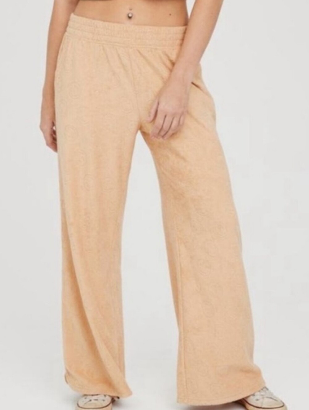 Aerie Light Peach Lounge Pants - Wide Leg